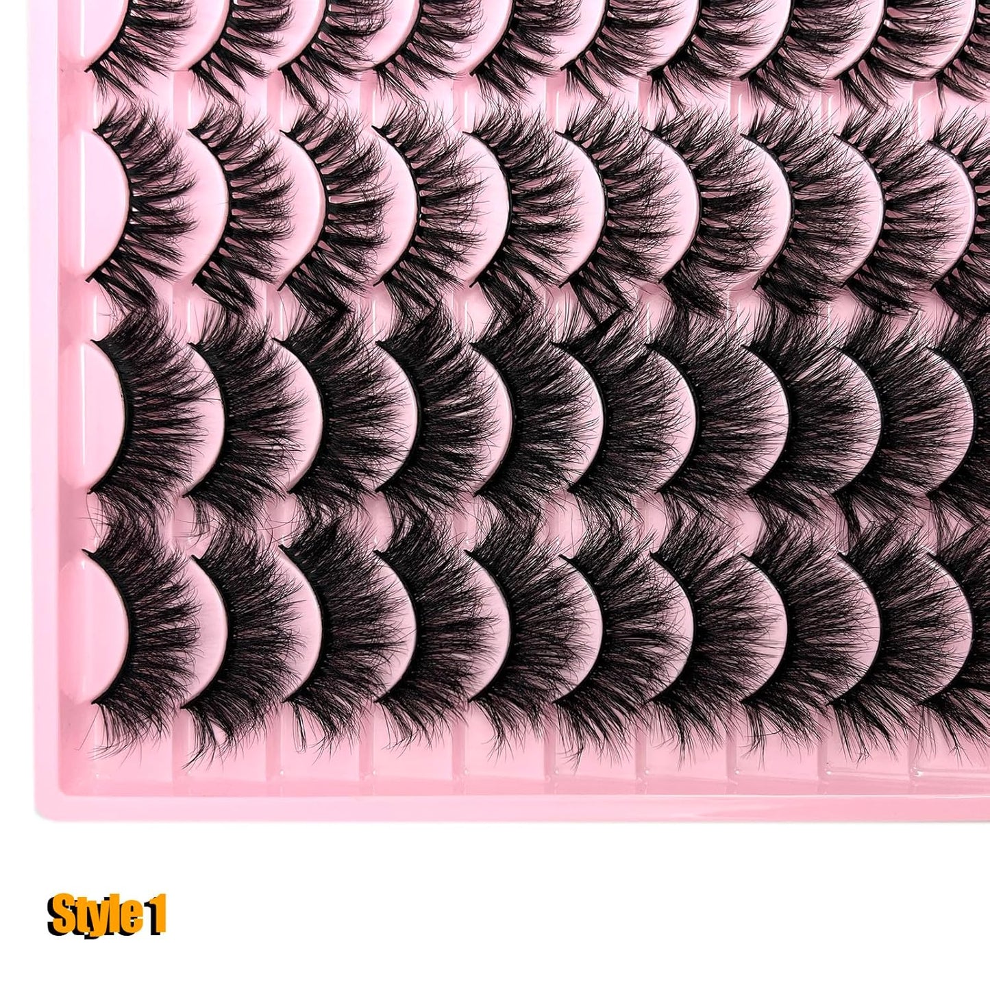 False Lashes Pack Wispy Strip Lashes Natural Look 3D Cat Eye Eyelashes Book 18Mm Long Volume C Curl Faux Mink Lashes Multipack (3 Styles)