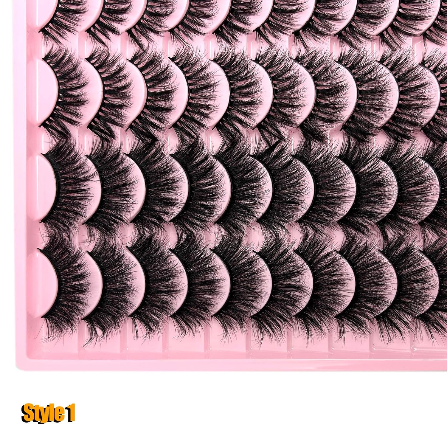 False Lashes Pack Wispy Strip Lashes Natural Look 3D Cat Eye Eyelashes Book 18Mm Long Volume C Curl Faux Mink Lashes Multipack (3 Styles)